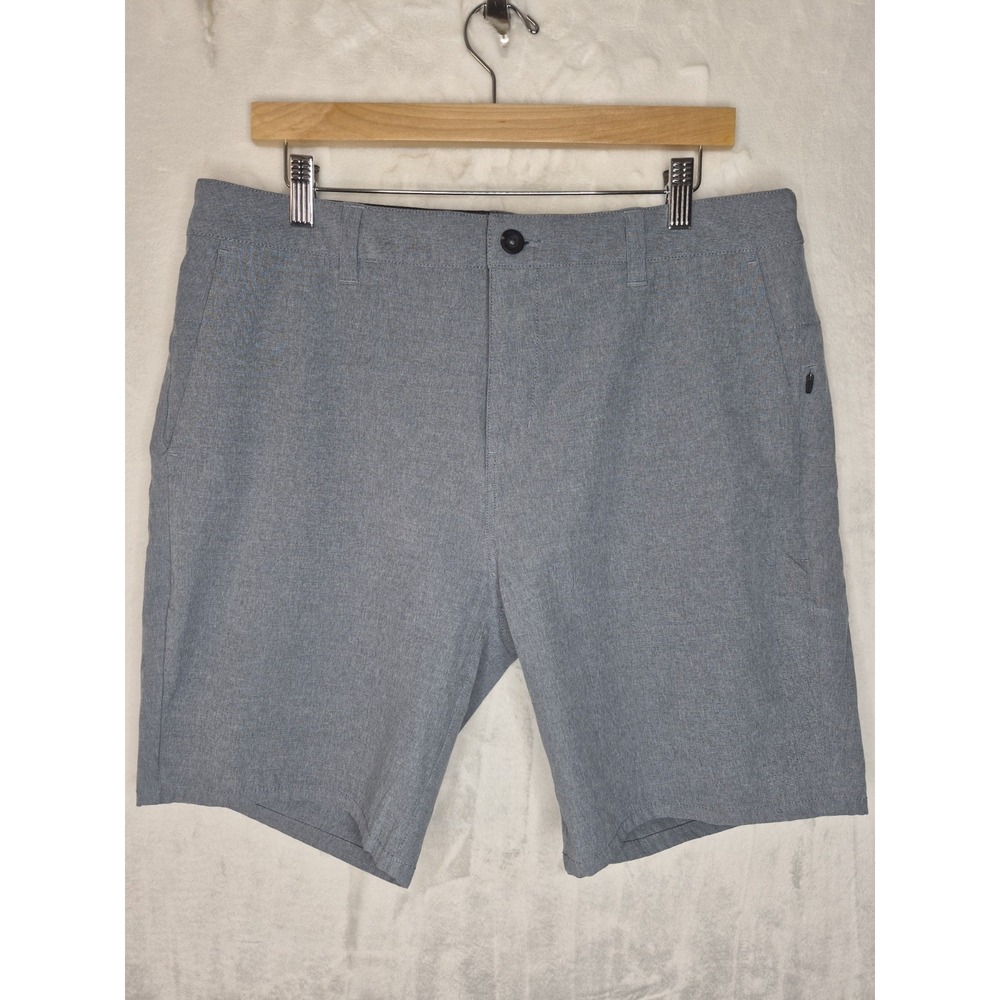 Vuori Aim Short Mens Blue Gray Athletic Stretch Shorts Size 34